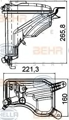 HELLA 8MA 376 789-751 Компенсационный бак, охлаждающая жидкость для BMW Z4 (Бмв Z4) HELLA 8MA 376 789-751 Компенсационный бак, охлаждающая жидкость для BMW Z4 (Бмв Z4)