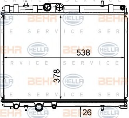 HELLA 8MK 376 790-121 Радиатор, охлаждение двигателя для PEUGEOT 407 (Пежо 407) HELLA 8MK 376 790-121 Радиатор, охлаждение двигателя для PEUGEOT 407 (Пежо 407)