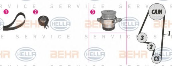 HELLA 8MP 376 800-841 Комплект ремня ГРМ для SEAT (Сеат) HELLA 8MP 376 800-841 Комплект ремня ГРМ для SEAT (Сеат)
