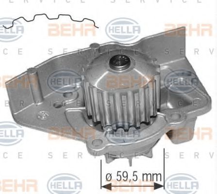 HELLA 8MP 376 801-364 Водяной насос для PEUGEOT 406 (Пежо 406) HELLA 8MP 376 801-364 Водяной насос для PEUGEOT 406 (Пежо 406)