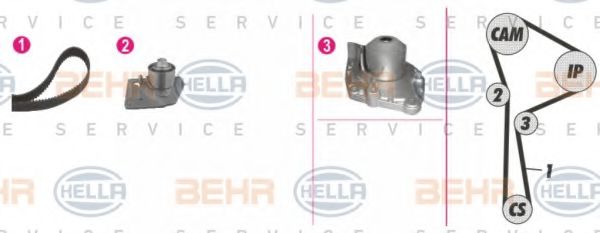 HELLA 8MP 376 802-821 Комплект ремня ГРМ для MITSUBISHI (Митсубиши/митсубиси) HELLA 8MP 376 802-821 Комплект ремня ГРМ для MITSUBISHI (Митсубиши/митсубиси)