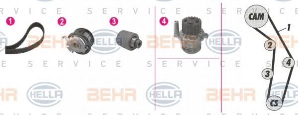 HELLA 8MP 376 802-831 Комплект ремня ГРМ для SEAT ALTEA XL (Сеат Алтэа xл) HELLA 8MP 376 802-831 Комплект ремня ГРМ для SEAT ALTEA XL (Сеат Алтэа xл)