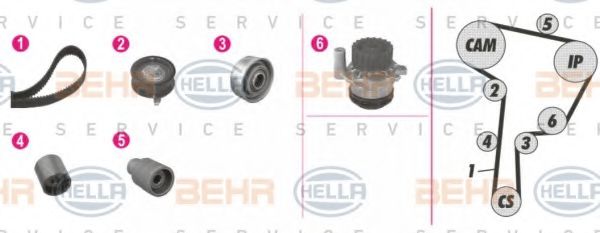 HELLA 8MP 376 802-881 Комплект ремня ГРМ для SEAT LEON (Сеат Леон) HELLA 8MP 376 802-881 Комплект ремня ГРМ для SEAT LEON (Сеат Леон)
