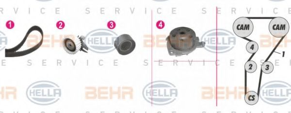 HELLA 8MP 376 802-891 Комплект ремня ГРМ для ALFA ROMEO 156 (Альфа ромео 156) HELLA 8MP 376 802-891 Комплект ремня ГРМ для ALFA ROMEO 156 (Альфа ромео 156)