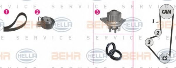 HELLA 8MP 376 803-891 Комплект ремня ГРМ для CITROËN C3 II (CитроËн С3 2) HELLA 8MP 376 803-891 Комплект ремня ГРМ для CITROËN C3 II (CитроËн С3 2)