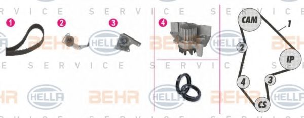 HELLA 8MP 376 804-801 Комплект ремня ГРМ для PEUGEOT EXPERT (Пежо Эxпэрт) HELLA 8MP 376 804-801 Комплект ремня ГРМ для PEUGEOT EXPERT (Пежо Эxпэрт)