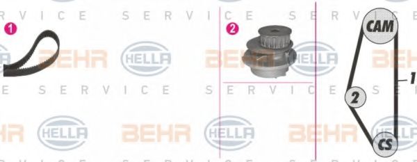 HELLA 8MP 376 804-831 Комплект ремня ГРМ для OPEL CORSA A (Опель Cорса а) HELLA 8MP 376 804-831 Комплект ремня ГРМ для OPEL CORSA A (Опель Cорса а)