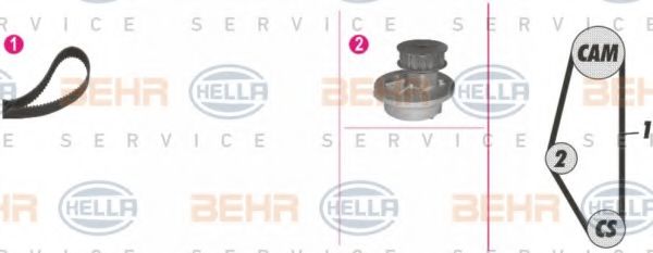HELLA 8MP 376 804-881 Комплект ремня ГРМ для OPEL MANTA B CC (Опель Манта б cc) HELLA 8MP 376 804-881 Комплект ремня ГРМ для OPEL MANTA B CC (Опель Манта б cc)