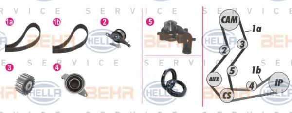 HELLA 8MP 376 805-821 Комплект ремня ГРМ для FORD COURIER (Форд Cоуриэр) HELLA 8MP 376 805-821 Комплект ремня ГРМ для FORD COURIER (Форд Cоуриэр)