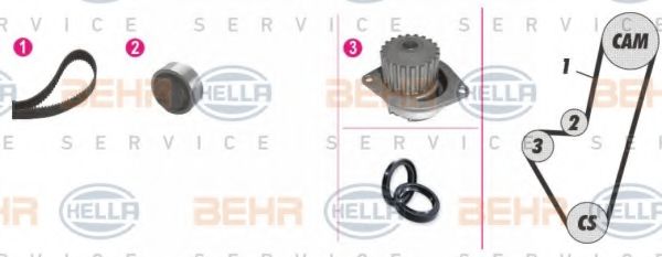 HELLA 8MP 376 805-851 Комплект ремня ГРМ для CITROëN (Cитроëн) HELLA 8MP 376 805-851 Комплект ремня ГРМ для CITROëN (Cитроëн)