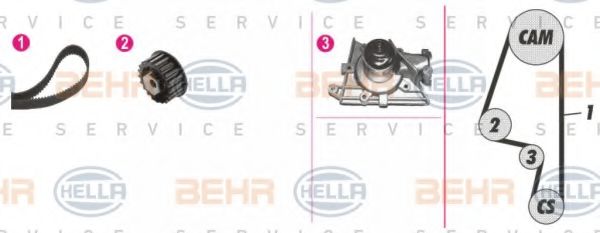 HELLA 8MP 376 805-871 Комплект ремня ГРМ для SEAT (Сеат) HELLA 8MP 376 805-871 Комплект ремня ГРМ для SEAT (Сеат)