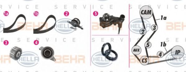 HELLA 8MP 376 806-811 Комплект ремня ГРМ для FORD MONDEO (Форд Мондэо) HELLA 8MP 376 806-811 Комплект ремня ГРМ для FORD MONDEO (Форд Мондэо)