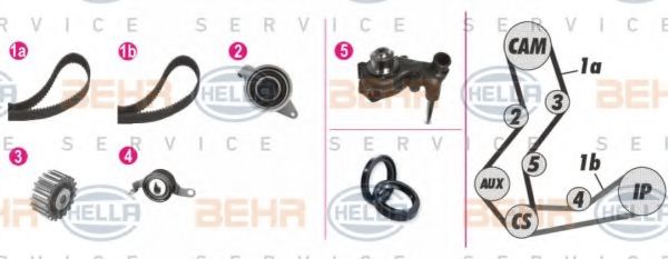 HELLA 8MP 376 806-821 Комплект ремня ГРМ для FORD MONDEO (Форд Мондэо) HELLA 8MP 376 806-821 Комплект ремня ГРМ для FORD MONDEO (Форд Мондэо)