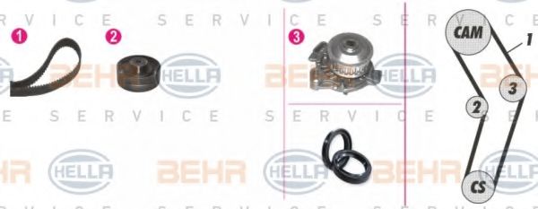 HELLA 8MP 376 807-841 Комплект ремня ГРМ для AUDI COUPE (Ауди Cоупэ) HELLA 8MP 376 807-841 Комплект ремня ГРМ для AUDI COUPE (Ауди Cоупэ)