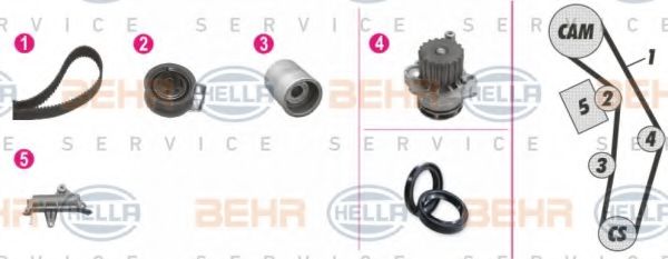 HELLA 8MP 376 809-871 Комплект ремня ГРМ для FORD GALAXY (Форд Галакси) HELLA 8MP 376 809-871 Комплект ремня ГРМ для FORD GALAXY (Форд Галакси)