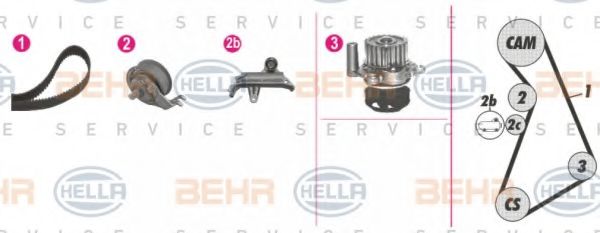 HELLA 8MP 376 811-821 Комплект ремня ГРМ для SEAT LEON (Сеат Леон) HELLA 8MP 376 811-821 Комплект ремня ГРМ для SEAT LEON (Сеат Леон)