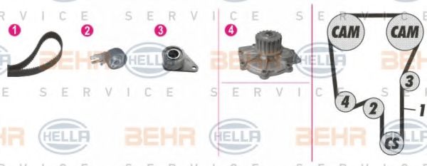 HELLA 8MP 376 814-811 Комплект ремня ГРМ для VOLVO S60 I (Вольво S60 1) HELLA 8MP 376 814-811 Комплект ремня ГРМ для VOLVO S60 I (Вольво S60 1)