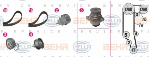 HELLA 8MP 376 814-851 Комплект ремня ГРМ для SEAT IBIZA V (Сеат Ибица 5) HELLA 8MP 376 814-851 Комплект ремня ГРМ для SEAT IBIZA V (Сеат Ибица 5)