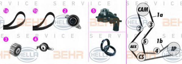 HELLA 8MP 376 818-891 Комплект ремня ГРМ для FORD COURIER (Форд Cоуриэр) HELLA 8MP 376 818-891 Комплект ремня ГРМ для FORD COURIER (Форд Cоуриэр)