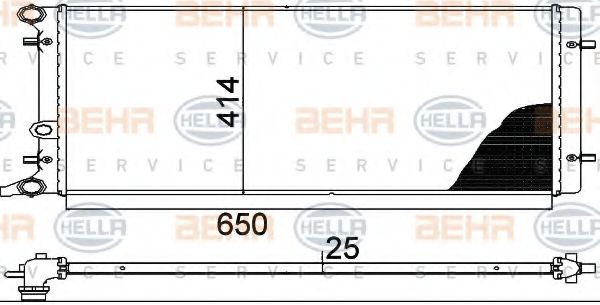 HELLA 8MK 376 888-784 Радиатор, охлаждение двигателя для AUDI TT (Ауди Тт) HELLA 8MK 376 888-784 Радиатор, охлаждение двигателя для AUDI TT (Ауди Тт)