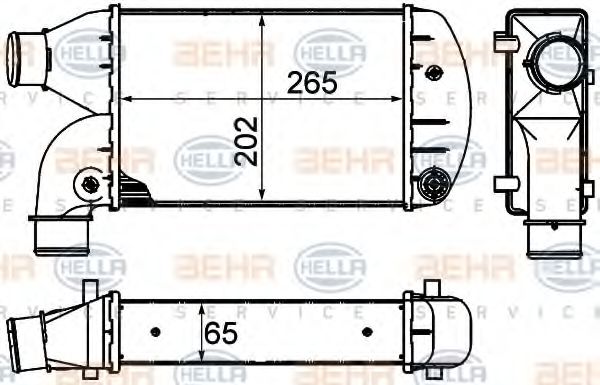 HELLA 8ML 376 899-001 Интеркулер для FIAT TEMPRA (Фиат Тэмпра) HELLA 8ML 376 899-001 Интеркулер для FIAT TEMPRA (Фиат Тэмпра)