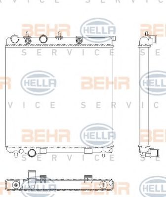 HELLA 8MK 376 901-071 Радиатор, охлаждение двигателя для PEUGEOT (Пежо) HELLA 8MK 376 901-071 Радиатор, охлаждение двигателя для PEUGEOT (Пежо)