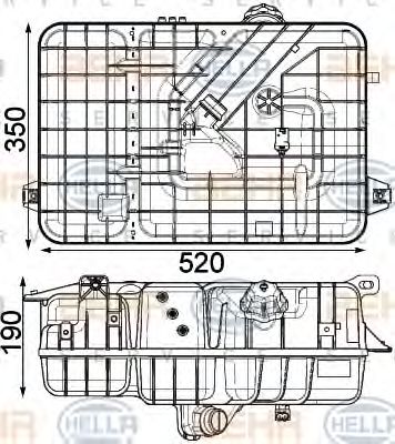 HELLA 8MA 376 923-771 Компенсационный бак, охлаждающая жидкость для MERCEDES-BENZ ACTROS MP4 (Мэрcэдэс-бэнз Аcтрос мп4) HELLA 8MA 376 923-771 Компенсационный бак, охлаждающая жидкость для MERCEDES-BENZ ACTROS MP4 (Мэрcэдэс-бэнз Аcтрос мп4)