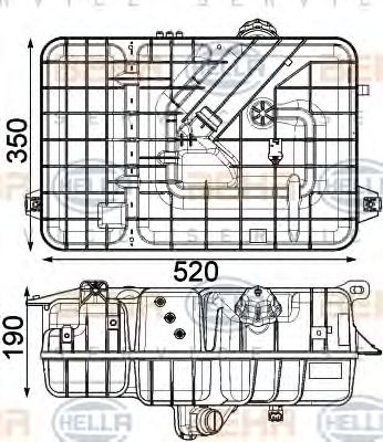 HELLA 8MA 376 923-781 Компенсационный бак, охлаждающая жидкость для MERCEDES-BENZ ACTROS MP4 (Мэрcэдэс-бэнз Аcтрос мп4) HELLA 8MA 376 923-781 Компенсационный бак, охлаждающая жидкость для MERCEDES-BENZ ACTROS MP4 (Мэрcэдэс-бэнз Аcтрос мп4)