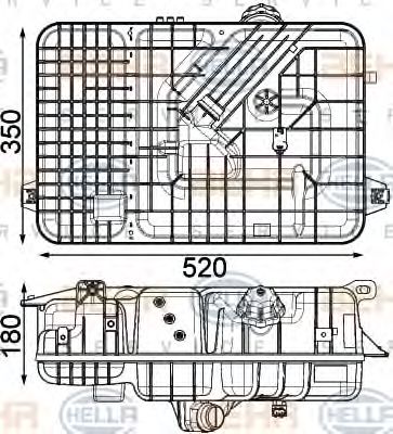 HELLA 8MA 376 923-791 Компенсационный бак, охлаждающая жидкость для MERCEDES-BENZ ACTROS MP4 (Мэрcэдэс-бэнз Аcтрос мп4) HELLA 8MA 376 923-791 Компенсационный бак, охлаждающая жидкость для MERCEDES-BENZ ACTROS MP4 (Мэрcэдэс-бэнз Аcтрос мп4)
