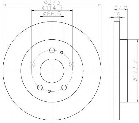 HELLA 8DD 355 111-971 Тормозной диск для TOYOTA-FAW (Тойота/тоета-фав) HELLA 8DD 355 111-971 Тормозной диск для TOYOTA-FAW (Тойота/тоета-фав)