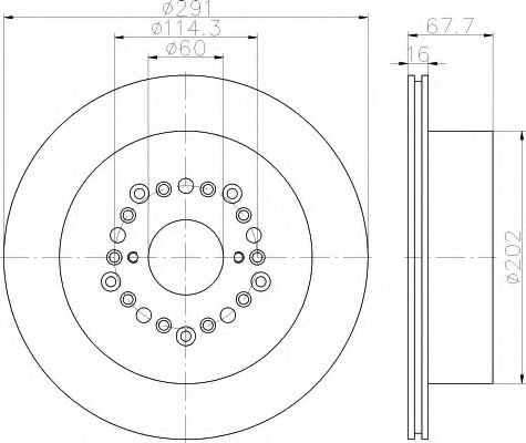 HELLA 8DD 355 115-681 Тормозной диск для LEXUS (Лексус) HELLA 8DD 355 115-681 Тормозной диск для LEXUS (Лексус)