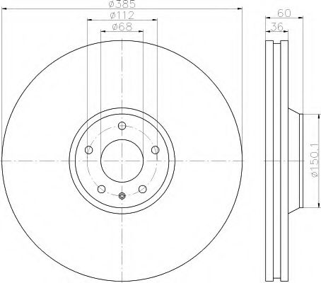 HELLA 8DD 355 121-521 Тормозной диск 