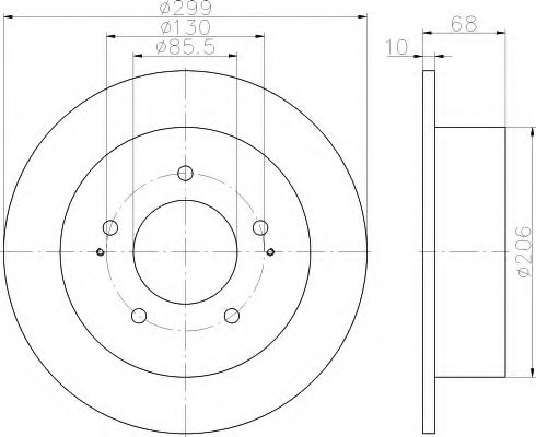 HELLA 8DD 355 116-341 Тормозной диск для SSANGYONG ACTYON SPORTS II (Сан-янг/санянг Актион спорт1и) HELLA 8DD 355 116-341 Тормозной диск для SSANGYONG ACTYON SPORTS II (Сан-янг/санянг Актион спорт1и)