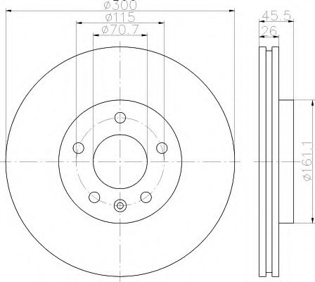 HELLA 8DD 355 116-591 Тормозной диск для OPEL ASTRA GTC J (Опель Астра гтс) HELLA 8DD 355 116-591 Тормозной диск для OPEL ASTRA GTC J (Опель Астра гтс)