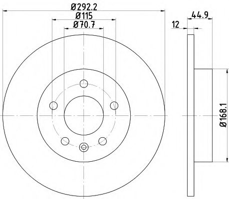 HELLA 8DD 355 116-601 Тормозной диск для BUICK CASCADA (Бьюик Cасcада) HELLA 8DD 355 116-601 Тормозной диск для BUICK CASCADA (Бьюик Cасcада)