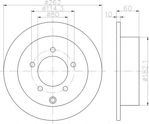 HELLA 8DD 355 117-071 Тормозной диск для MITSUBISHI LANCER (Митсубиши/митсубиси Ланcэр) HELLA 8DD 355 117-071 Тормозной диск для MITSUBISHI LANCER (Митсубиши/митсубиси Ланcэр)