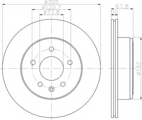 HELLA 8DD 355 112-041 Тормозной диск для JAGUAR VANDEN PLAS (Ягуар Vандэн плас) HELLA 8DD 355 112-041 Тормозной диск для JAGUAR VANDEN PLAS (Ягуар Vандэн плас)