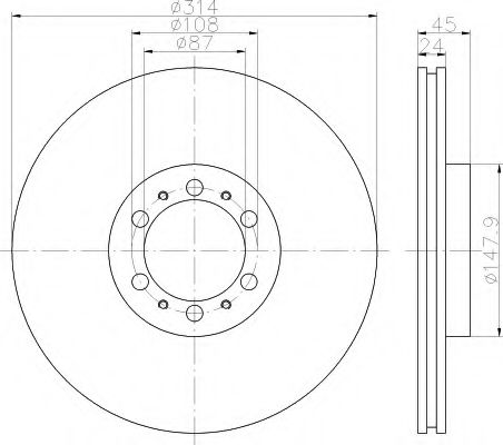 HELLA 8DD 355 112-481 Тормозной диск для MITSUBISHI CHALLENGER (Митсубиши/митсубиси Чаллэнгэр) HELLA 8DD 355 112-481 Тормозной диск для MITSUBISHI CHALLENGER (Митсубиши/митсубиси Чаллэнгэр)