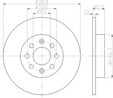 HELLA 8DD 355 112-621 Тормозной диск для ABARTH GRANDE PUNTO (Абартх Гранде пунто) HELLA 8DD 355 112-621 Тормозной диск для ABARTH GRANDE PUNTO (Абартх Гранде пунто)