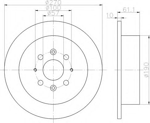 HELLA 8DD 355 112-831 Тормозной диск для KIA MENTOR (Киа Мэнтор) HELLA 8DD 355 112-831 Тормозной диск для KIA MENTOR (Киа Мэнтор)
