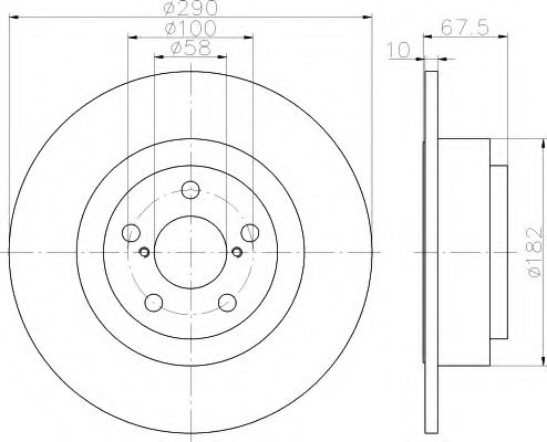 HELLA 8DD 355 113-791 Тормозной диск для SUBARU LEGACY III (Субару Легаси 3) HELLA 8DD 355 113-791 Тормозной диск для SUBARU LEGACY III (Субару Легаси 3)