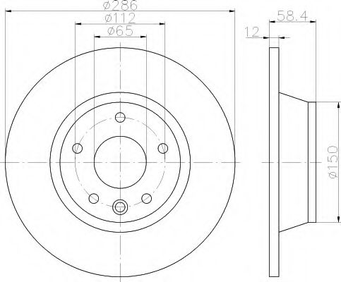 HELLA 8DD 355 113-841 Тормозной диск для AUDI TT (Ауди Тт) HELLA 8DD 355 113-841 Тормозной диск для AUDI TT (Ауди Тт)