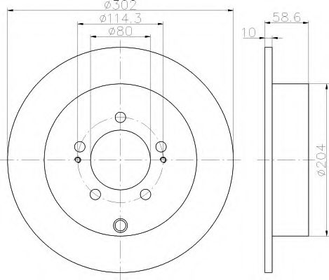 HELLA 8DD 355 119-061 Тормозной диск 