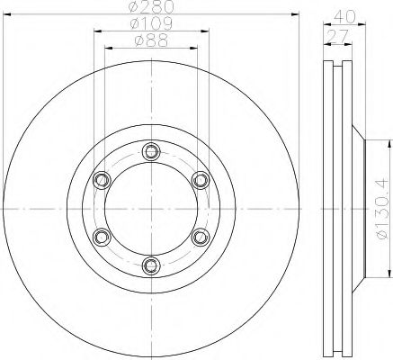 HELLA 8DD 355 115-231 Тормозной диск для ISUZU D-MAX (Исузу Д-маx) HELLA 8DD 355 115-231 Тормозной диск для ISUZU D-MAX (Исузу Д-маx)