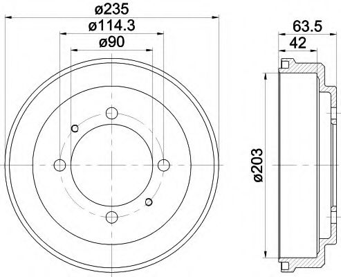 HELLA 8DT 355 300-831 Тормозной барабан для MITSUBISHI (Митсубиши/митсубиси) HELLA 8DT 355 300-831 Тормозной барабан для MITSUBISHI (Митсубиши/митсубиси)