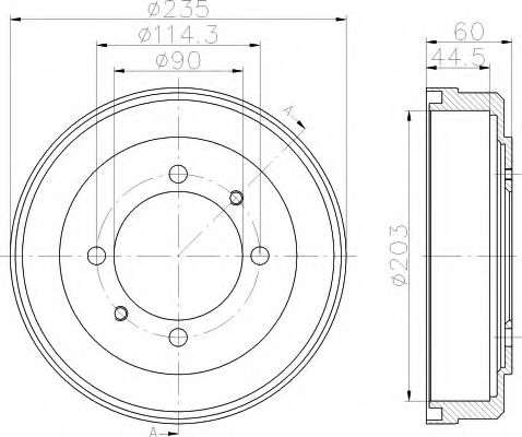HELLA 8DT 355 301-061 Тормозной барабан для MITSUBISHI GALANT V (Митсубиши/митсубиси Галант 5) HELLA 8DT 355 301-061 Тормозной барабан для MITSUBISHI GALANT V (Митсубиши/митсубиси Галант 5)