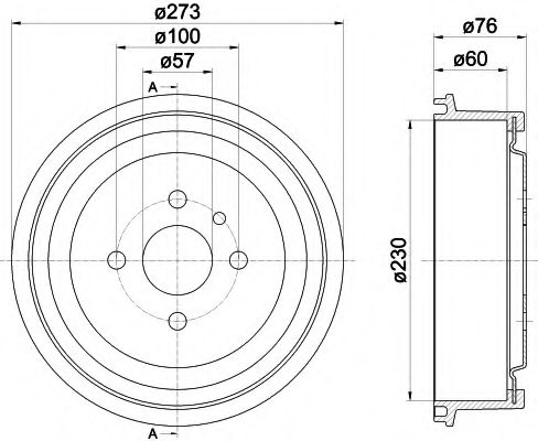 HELLA 8DT 355 301-191 Тормозной барабан для OPEL MANTA B CC (Опель Манта б cc) HELLA 8DT 355 301-191 Тормозной барабан для OPEL MANTA B CC (Опель Манта б cc)