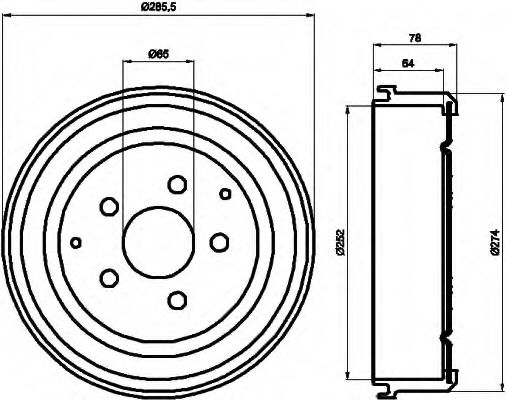 HELLA 8DT 355 301-641 Тормозной барабан для VOLKSWAGEN T3 CARAVELLE (Фольксваген Т3 cараvэллэ) HELLA 8DT 355 301-641 Тормозной барабан для VOLKSWAGEN T3 CARAVELLE (Фольксваген Т3 cараvэллэ)