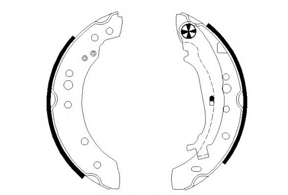 HELLA 8DB 355 000-271 Тормозные колодоки для MITSUBISHI COLT VI (Митсубиши/митсубиси Кольт 6) HELLA 8DB 355 000-271 Тормозные колодоки для MITSUBISHI COLT VI (Митсубиши/митсубиси Кольт 6)