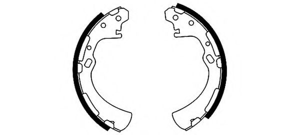 HELLA 8DB 355 001-191 Тормозные колодоки для NISSAN PICKUP / NP300 III (Ниссан Пиcкуп / нп300 3)